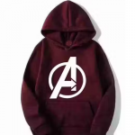 Men's Long sleeve Printed Sweatshirt Hoodie Round Neck Pullover Fitted Fleece fabric.