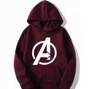 Men's Long sleeve Printed Sweatshirt Hoodie Round Neck Pullover Fitted Fleece fabric.